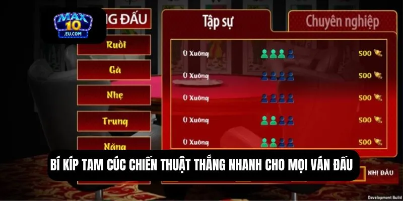 Bí kíp tam cúc chiến thuật thắng nhanh cho mọi ván đấu